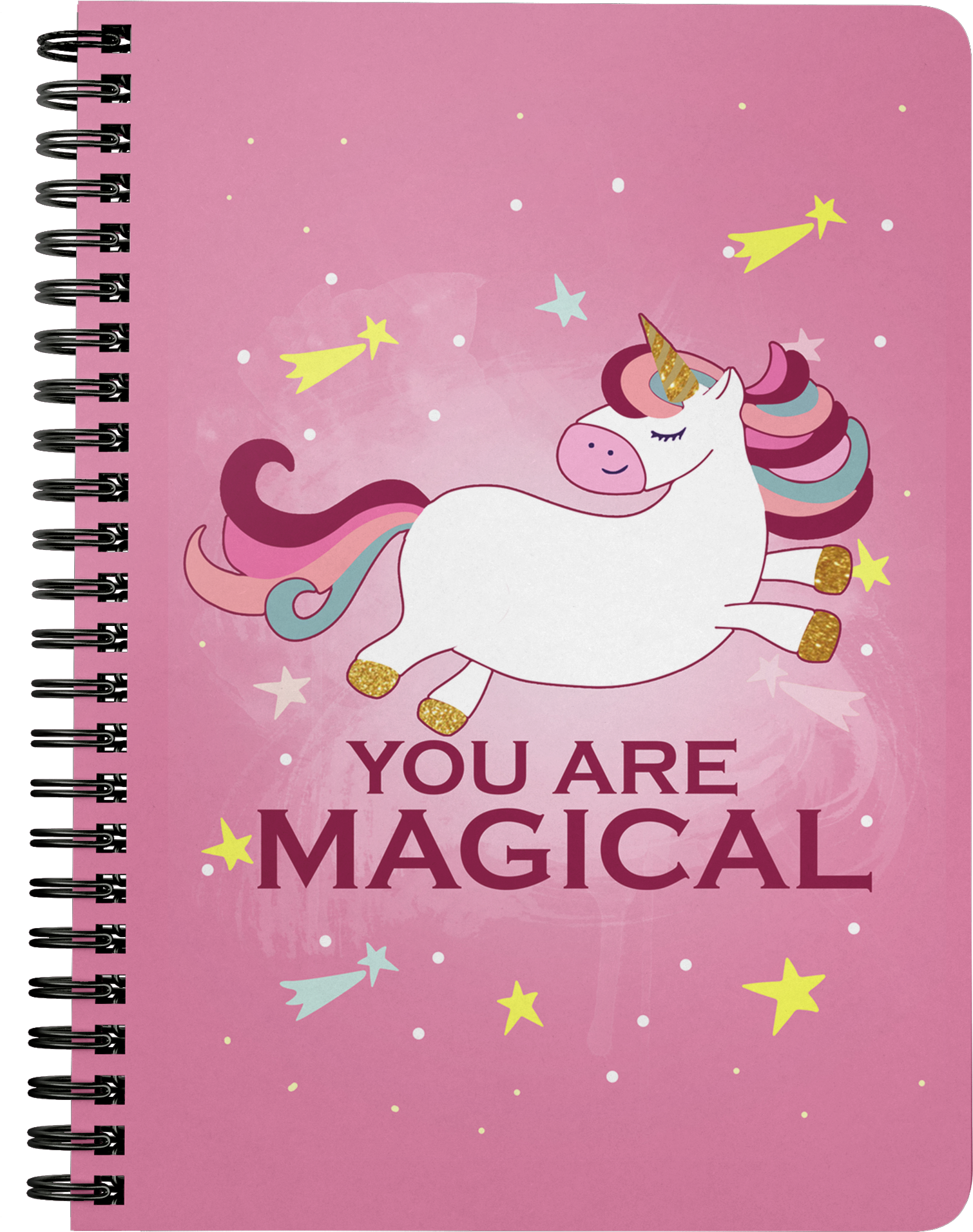 You Are Magical Pink Unicorn Spiral Bound Notebooks - Notebook (2000x2000), Png Download