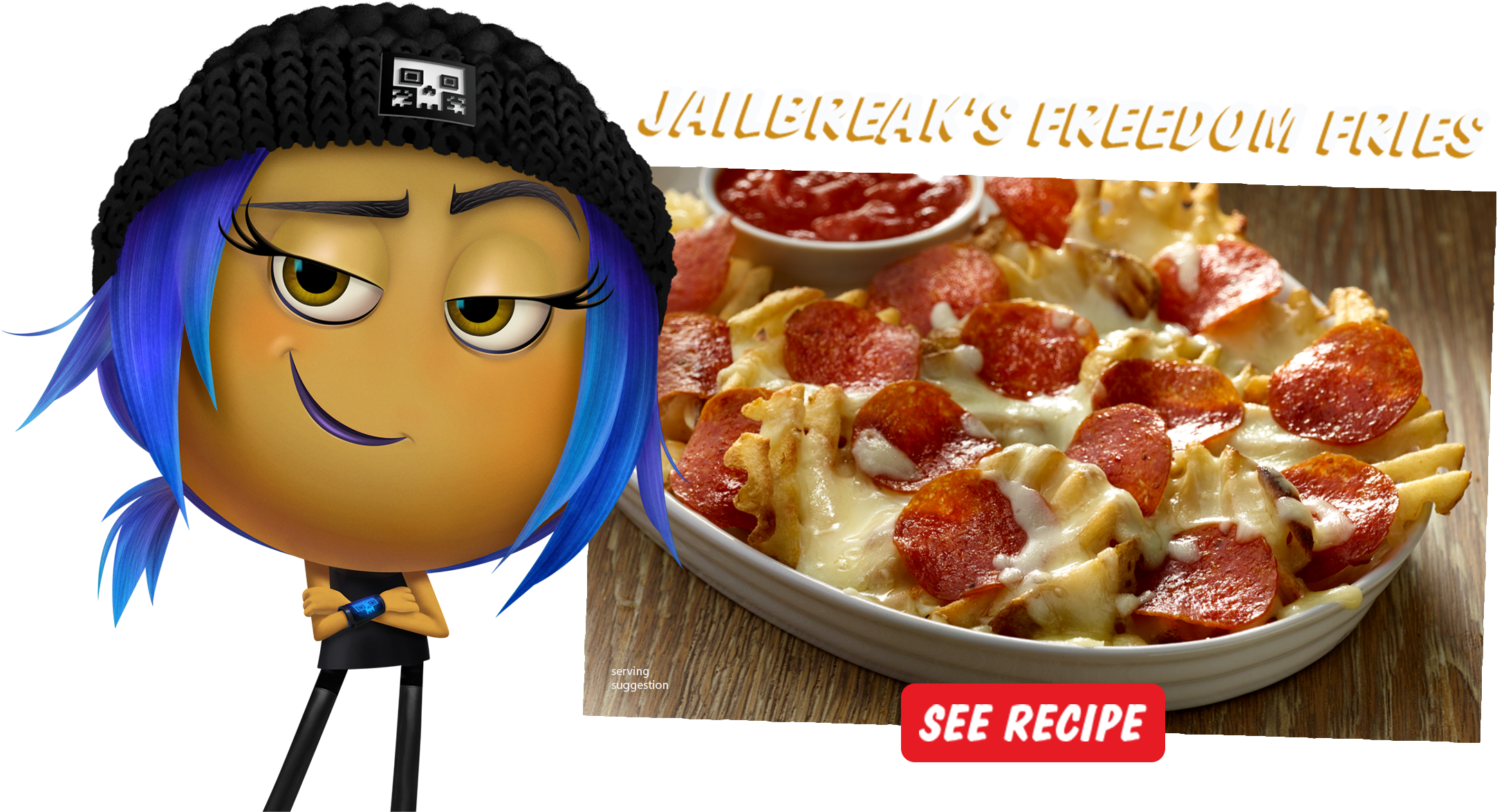 The Gang From The Emoji Movie Can't Get Enough Delicious - Gene's Epic App-venture! (2182x1174), Png Download