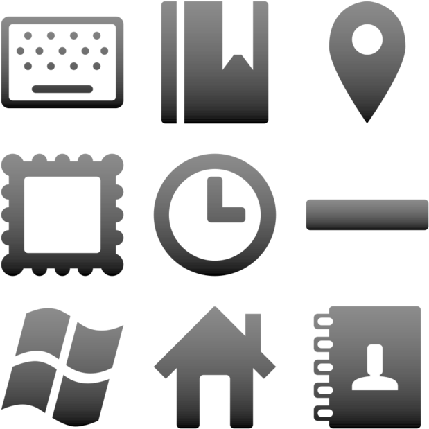 Black Ink Grunge Stamps Textures Icons Symbols Shapes (660x660), Png Download