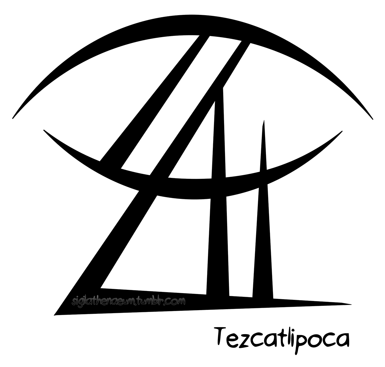 Sigil Athenaeum “metztli“ Deity Name Sigil “quetzalcoatl“ - Illustration (1280x1280), Png Download