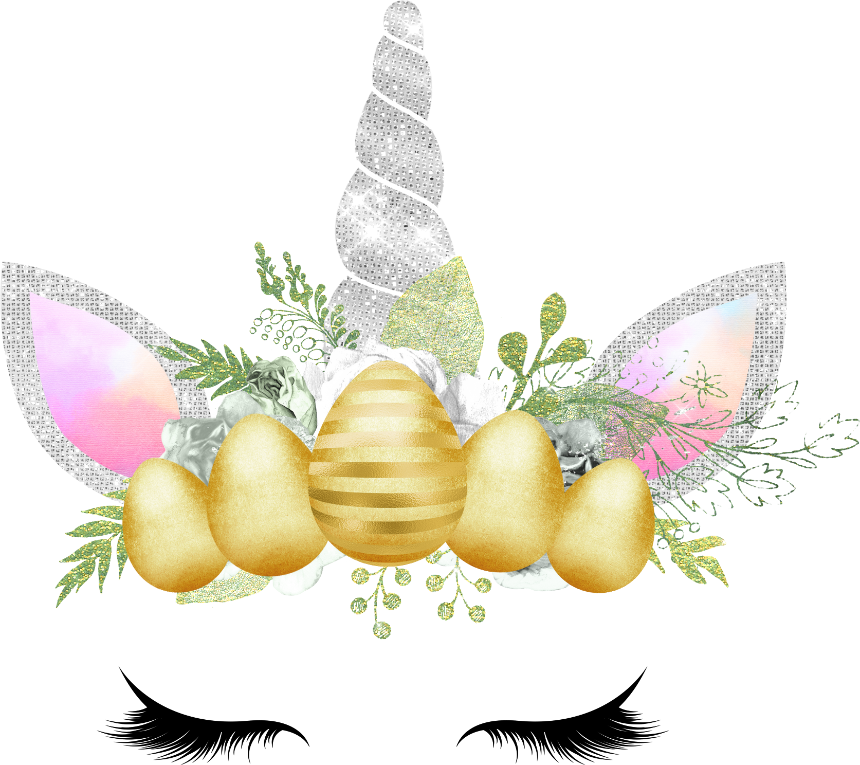 Unicorn - Rosen-rosa Erröten Tropische Das Glitter-schwarze Lendenkissen (1673x1488), Png Download