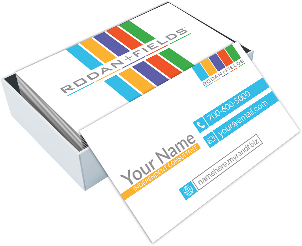 Download Custom Rodan Fields Business Card Design - Rodan + Fields Regarding Rodan And Fields Business Card Template