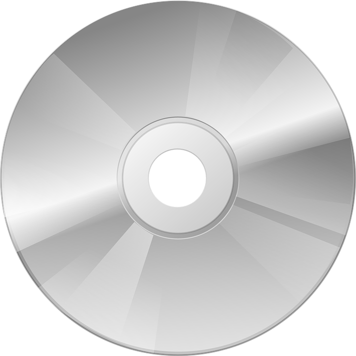 Cd, Dvd, Disc, Blue-ray, Music, Data, Computer - Cd Black And White (720x720), Png Download