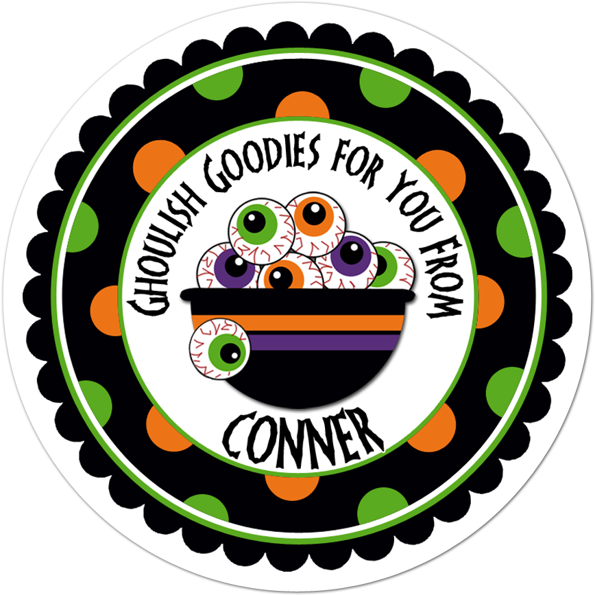 Bowl Of Eyeballs Wide Polka Dot Border Personalized - Cpa Certification (1000x1000), Png Download