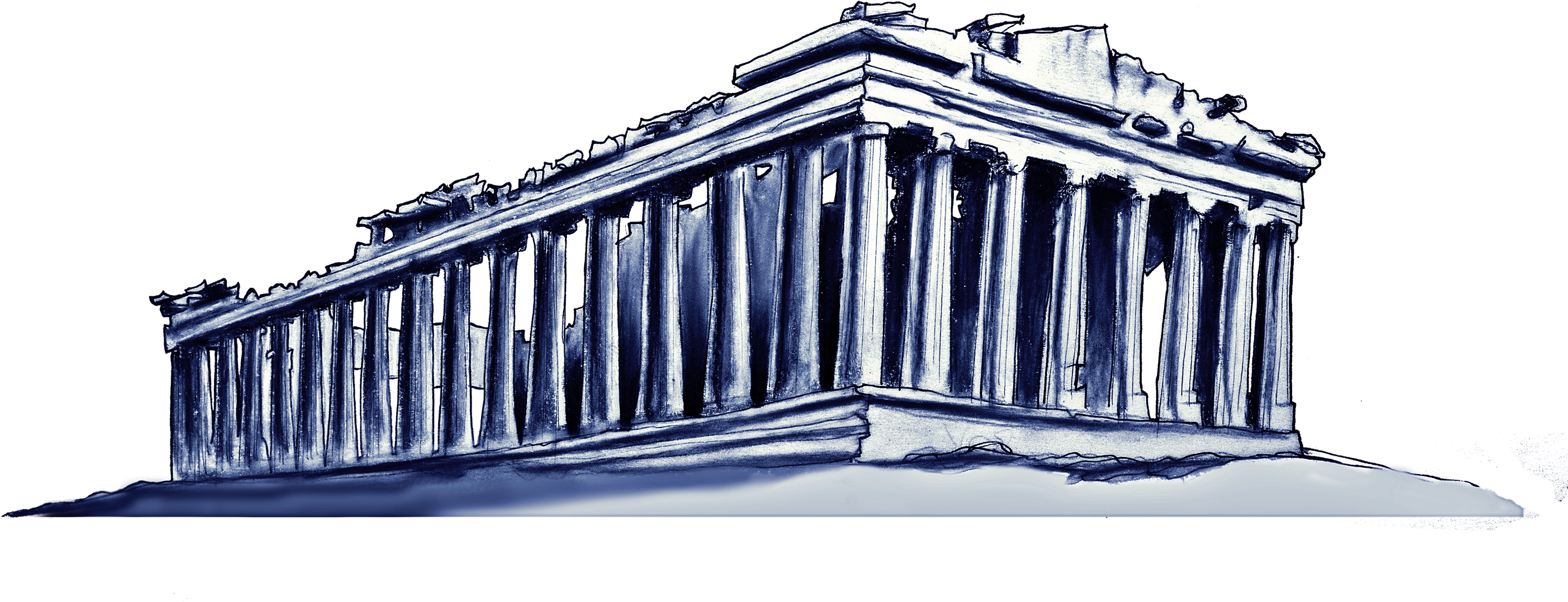 Roman Temple (3000x1213), Png Download