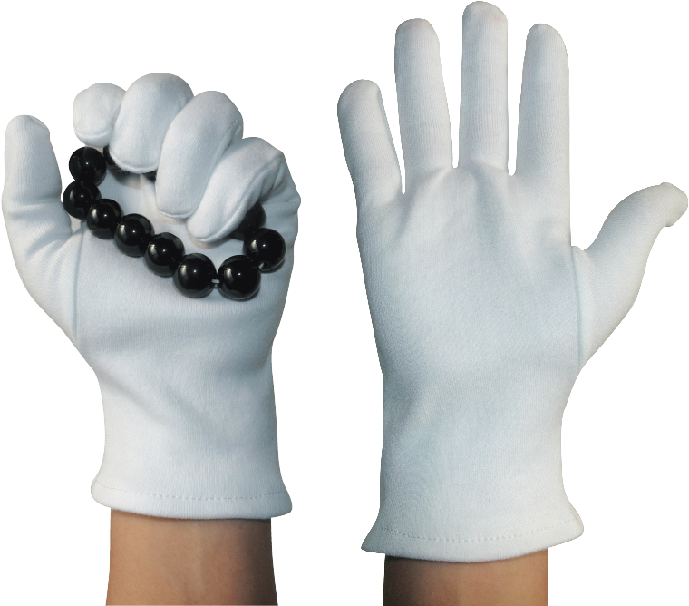 Cotton Padded White Gloves - Wool (800x800), Png Download