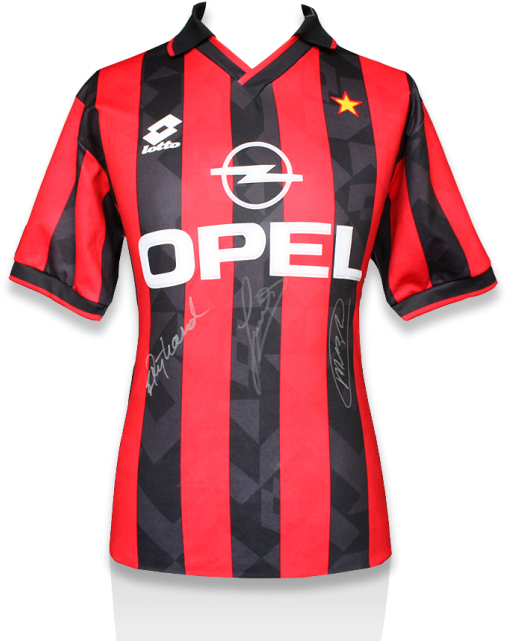 Marco Van Basten, Ruud Gullit & Frank Rijkaard Signed - Marco Van Basten 1987 1994 (650x665), Png Download