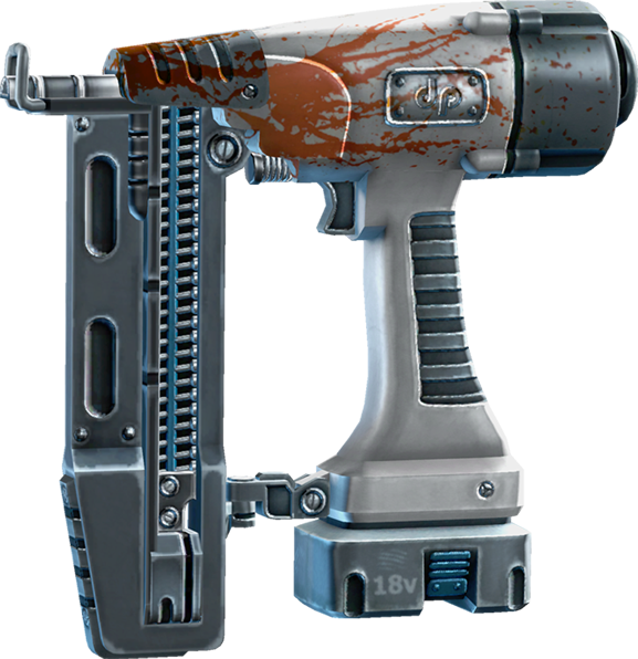 07 - Nails Gun Game (577x596), Png Download