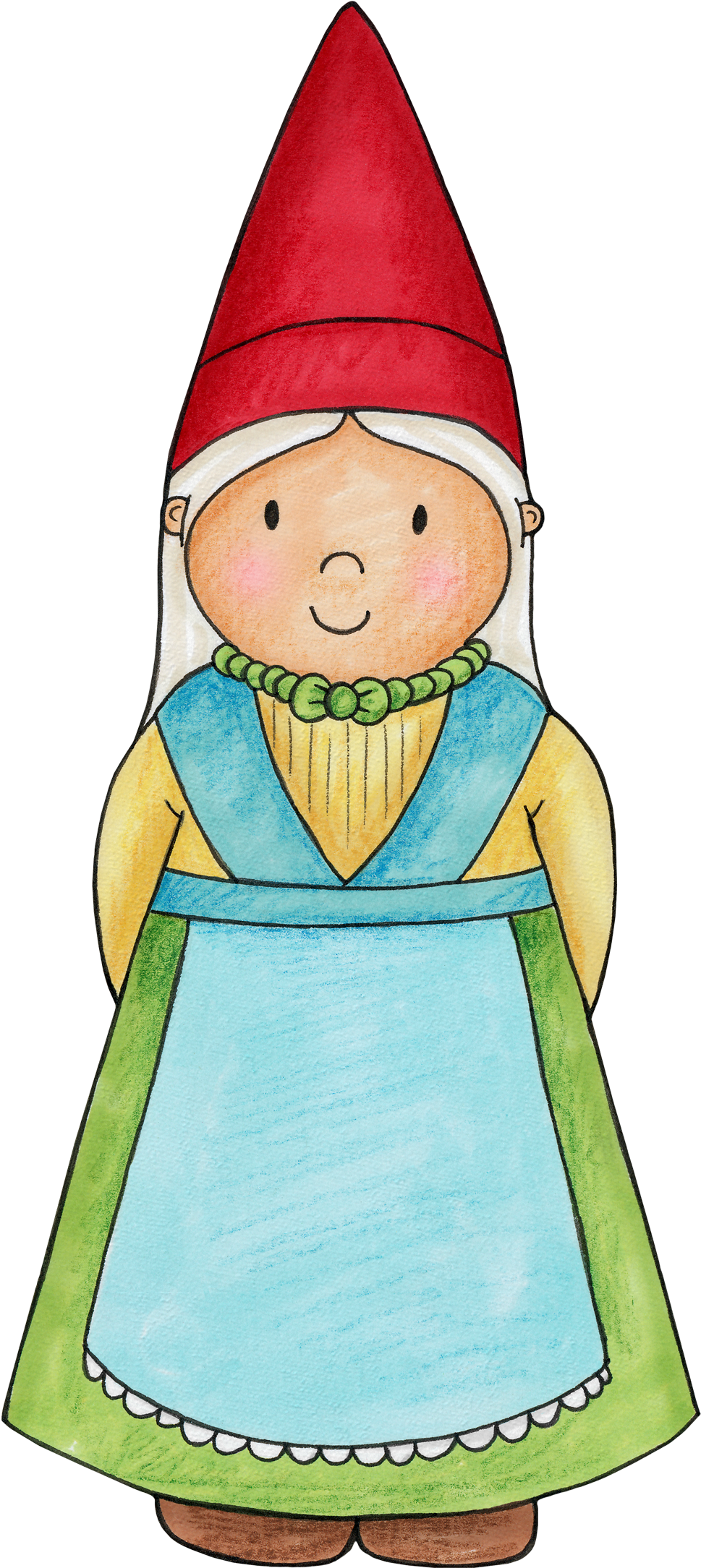 Lady Gnome For A Woodlands Party - Moeder Kabouter (987x2211), Png Download