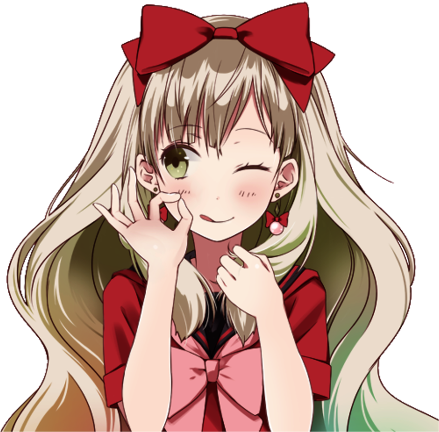 Anime Girl Posing Cute (894x894), Png Download