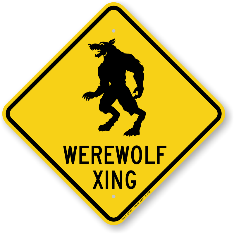 Werewolf Xing Animal Crossing Sign - Poligonos Regulares En La Vida Diaria (800x800), Png Download
