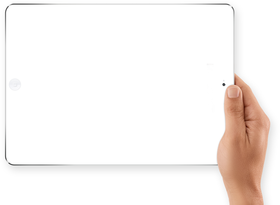 A Hand Holding A Tablet (926x678), Png Download