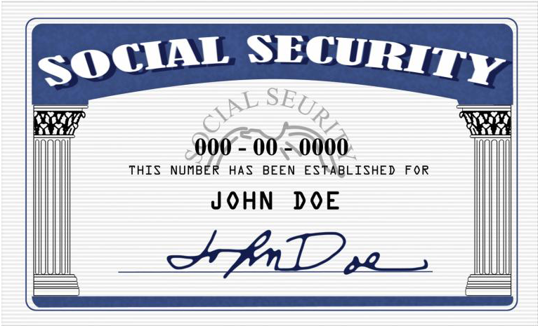 Social Security Card Png - Social Security Number Usa (800x533), Png Download