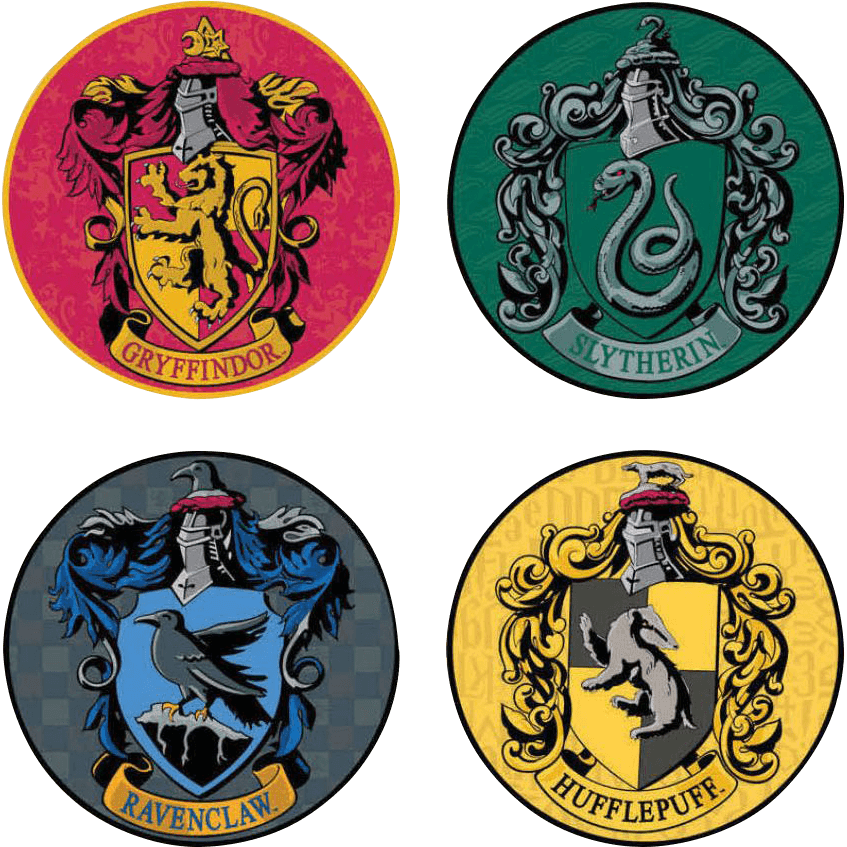Harry Potter Houses 4 Piece Coaster Set - Jaclyn Hill Morphe Palette Nz (847x847), Png Download