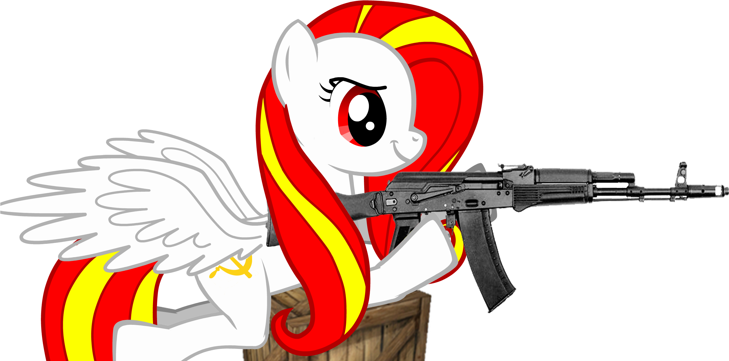 Ak-74 Crate=win Nice Btw With The Hood Fitting - Portable Network Graphics (2542x1247), Png Download