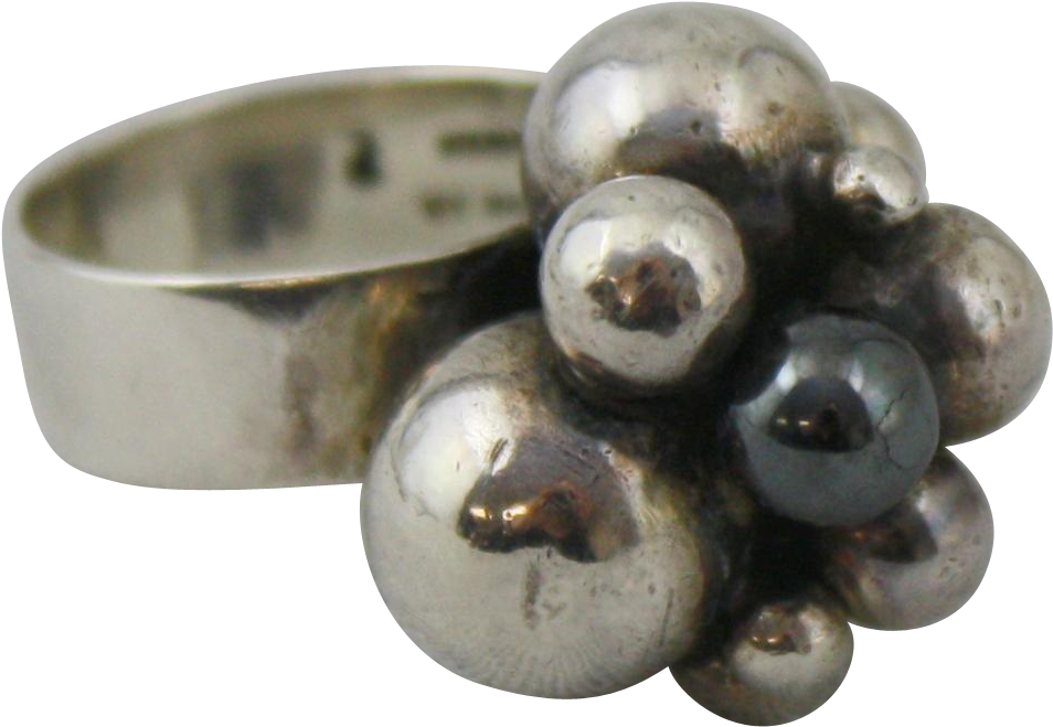 Mid Century Modern Signed Sterling Silver Ball Cluster - Silver (953x953), Png Download