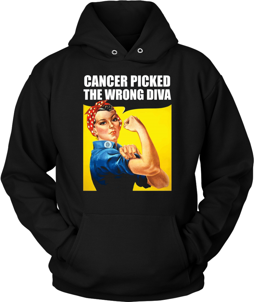 Rosie The Riveter Cancer Picked The Wrong Diva T-shirt - Rosie The Riveter - We Can Do It! - Vintage Propaganda (1024x1024), Png Download