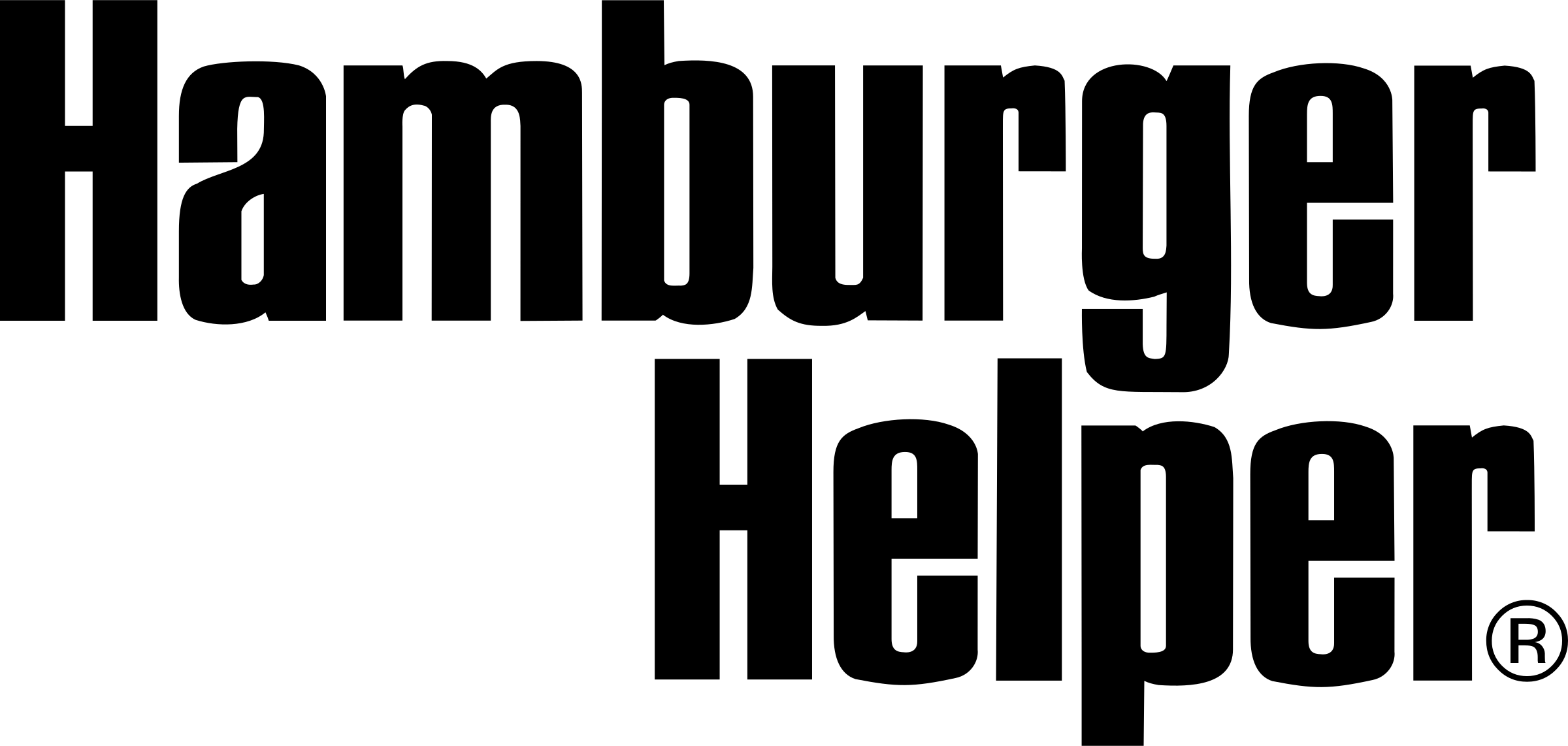 Hamburger Helper Logo Png Transparent - Hamburger Logo Transparent Png (2400x1142), Png Download