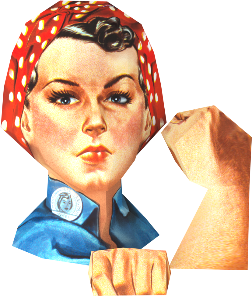 Rosie The Riveter - Not My President Postcards (package Of 8) (1200x1200), Png Download