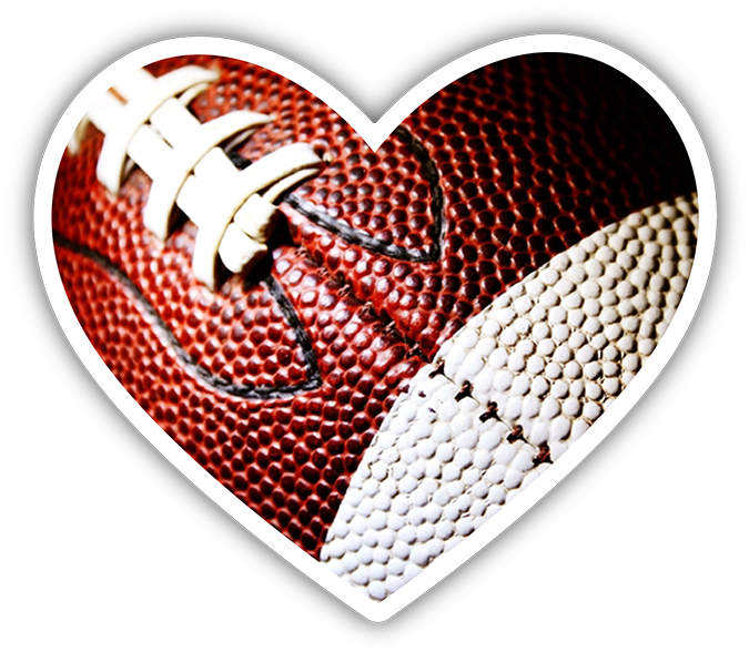 Football Heart Sticker - American Football (720x720), Png Download