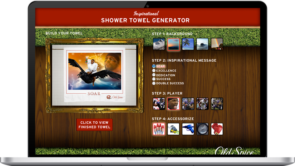 Oldspice Website Showertowel (1000x562), Png Download