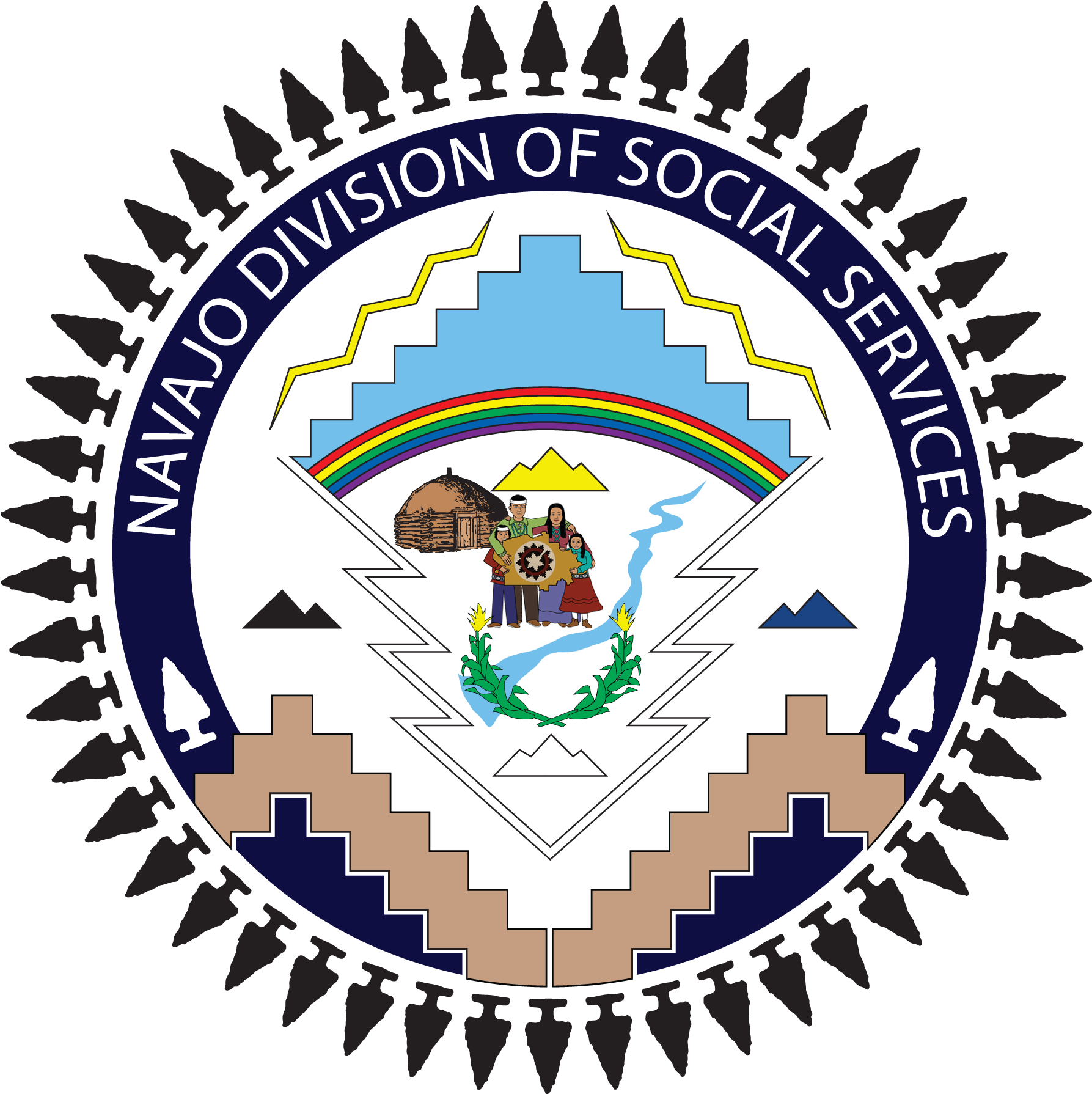 Navajo Nation Division Of Social Services - Seal Navajo Nation Symbol (1980x1983), Png Download