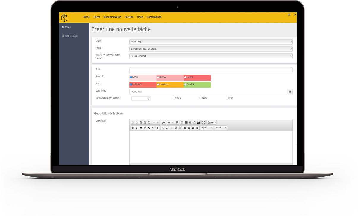 Les Champs Du Module De Gestion De Tâche - Bootstrap (1204x727), Png Download