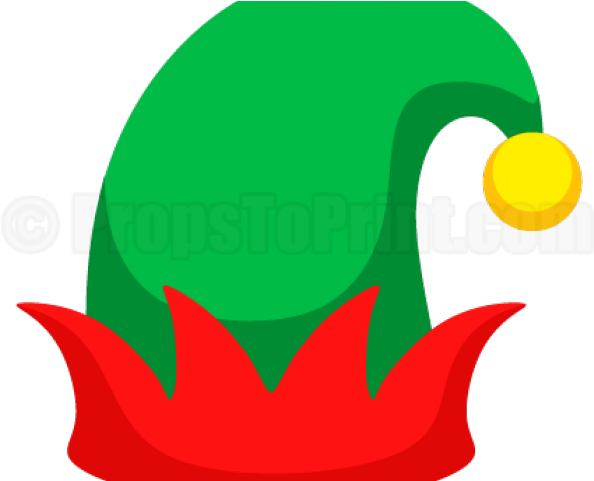 Drawn Santa Hat Pdf - Elf Clipart Transparent (640x480), Png Download