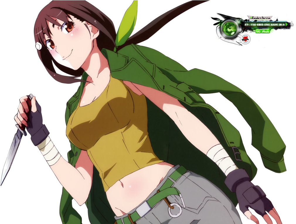 They Meet Shinobu, Who Looks Like A Wreck Because She - Monogatari Series (1024x763), Png Download