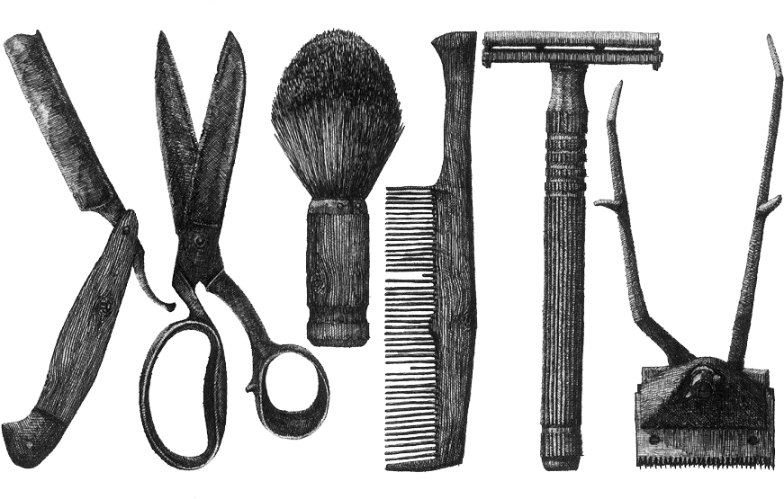 Hair Tools Png - Black And White Sketch Simple Png (960x565), Png Download