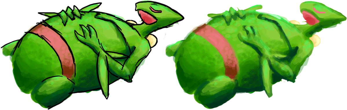 Fat Sceptile - Illustration (1198x489), Png Download