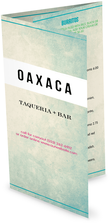 Mexican Restaurant Takeout Menu - Menu (900x900), Png Download