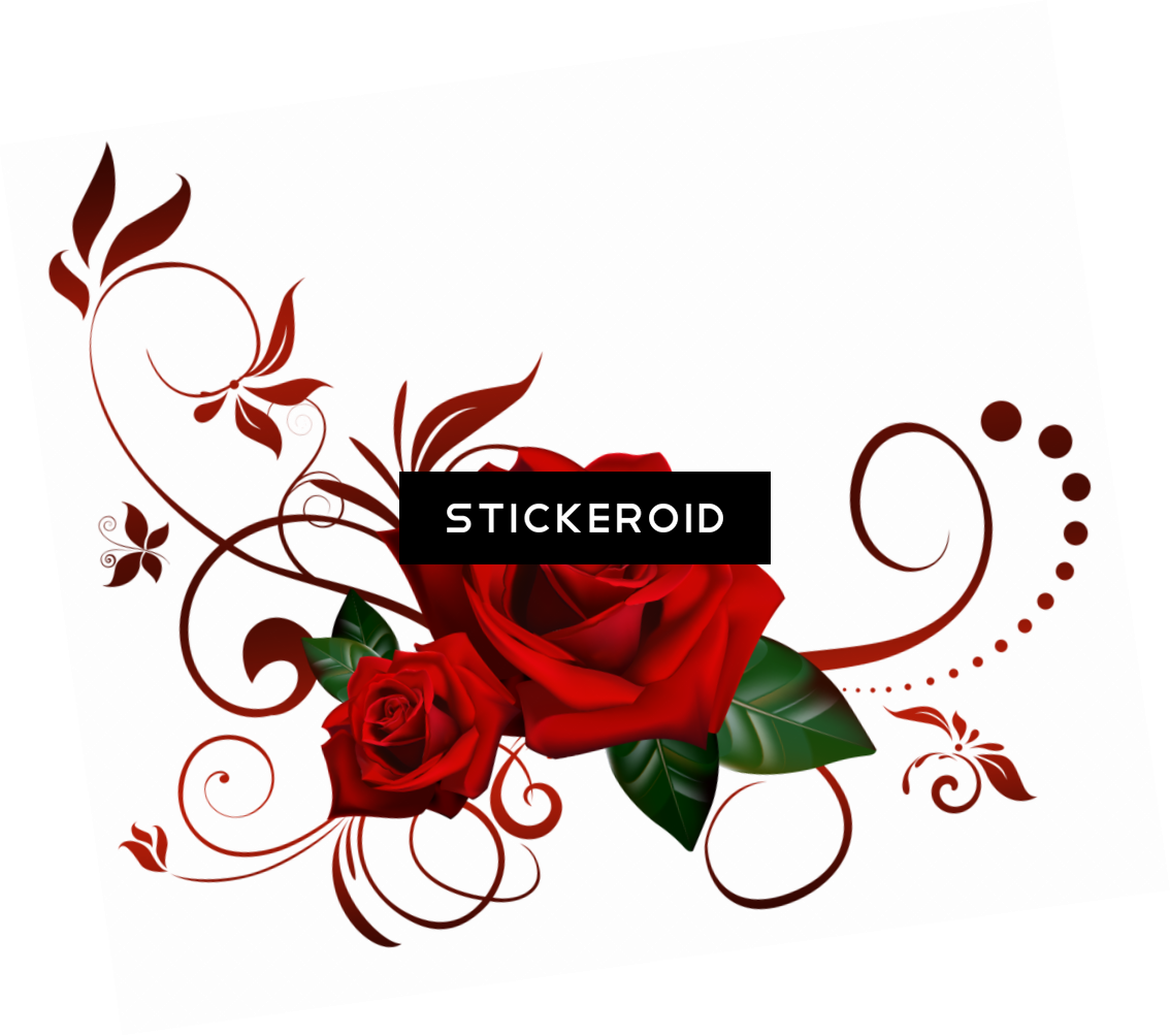 Gothic Rose Flower - Transparent Background Rose Png (1134x1004), Png Download