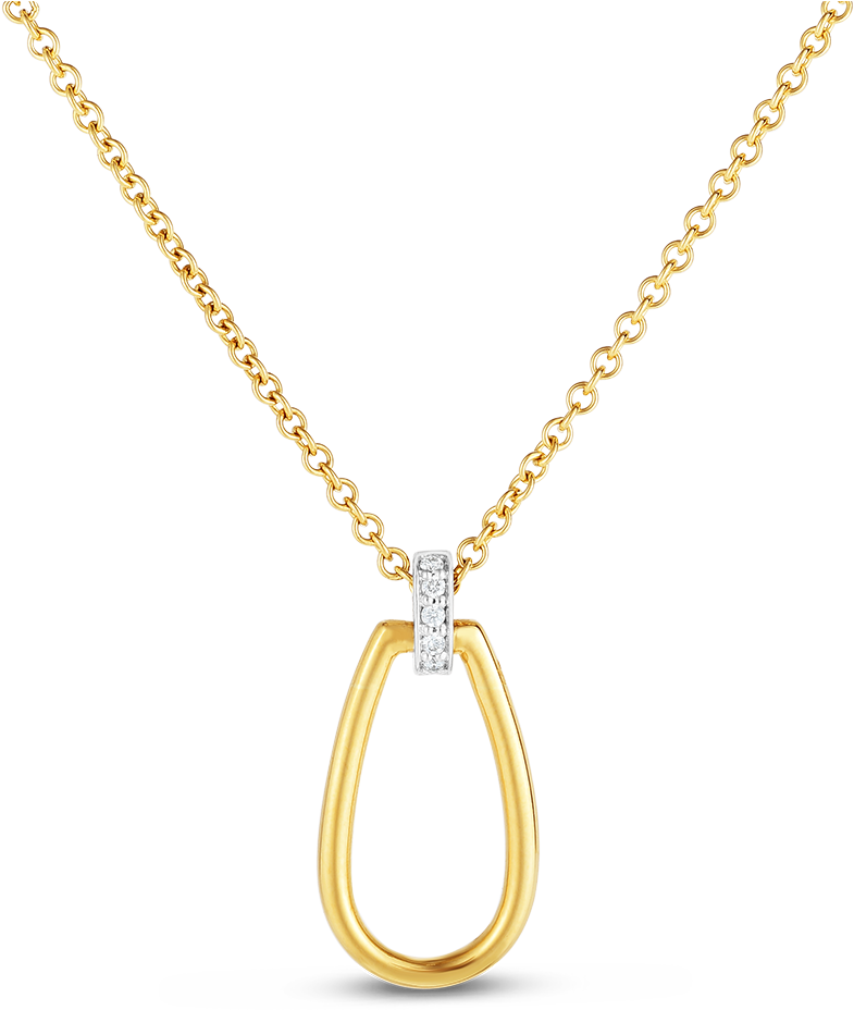 Roberto Coin Classica Parisienne Drop Pendant Necklace (1600x1600), Png Download