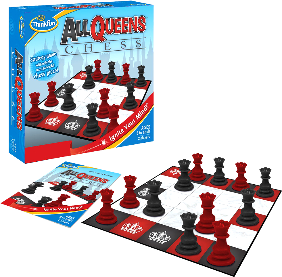 All Queens Chess - Queen On Chess Board (1000x1000), Png Download