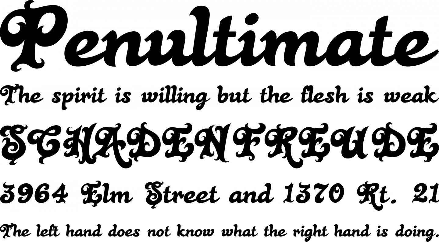 Black Rose Font Phrases - Black Rose Font (1440x796), Png Download