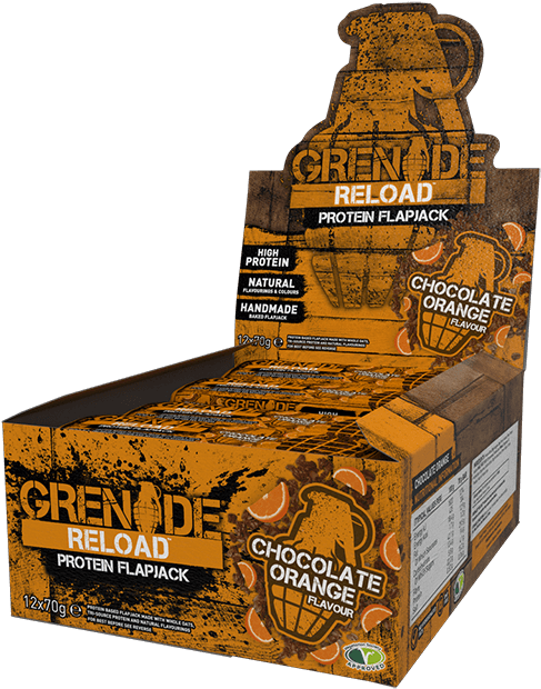 Grenade Reload Flapjack Fused Fruit 70g (800x800), Png Download