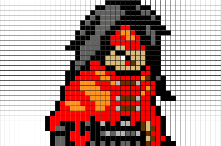 Vincent Valentine Pixel Art (880x581), Png Download