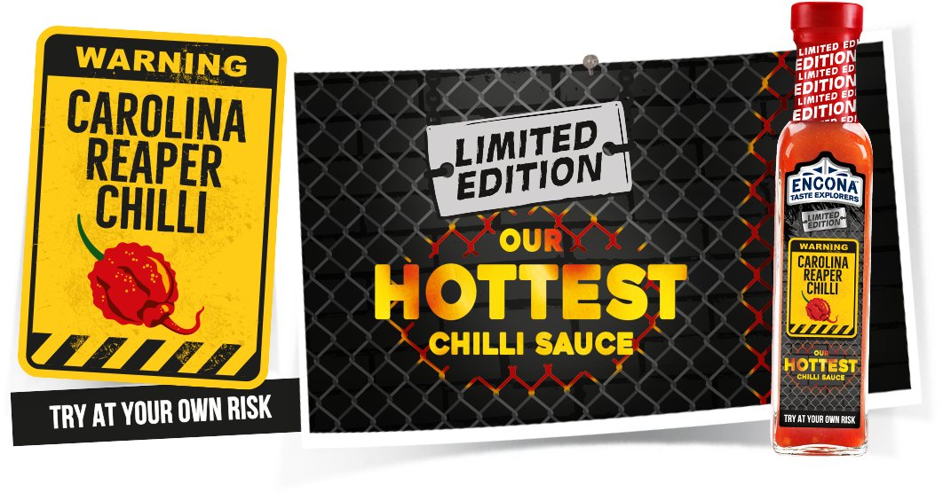 Encona Limited Edition Carolina Reaper Chilli Sauce - Encona Carolina Reaper Chilli Sauce (1145x619), Png Download