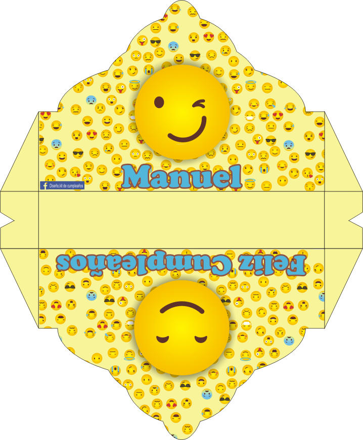 Emoji - Imagen De Cajita Para Armar De Emoji (718x871), Png Download