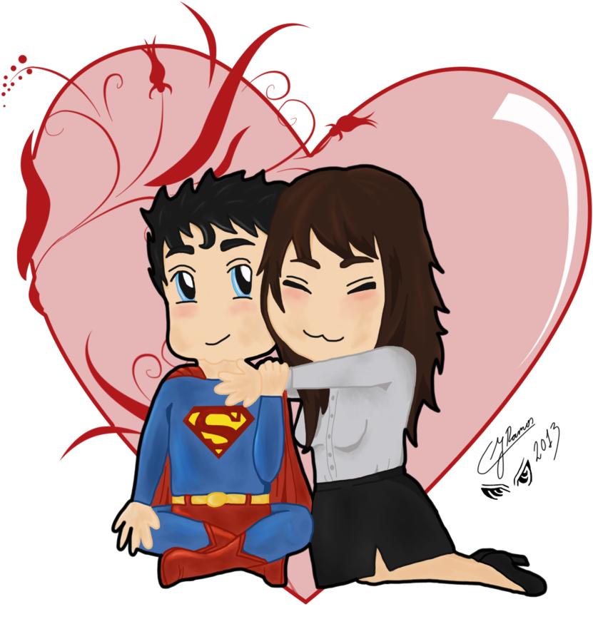 Superman Y Lois Lane - Cute Superman And Lois (893x895), Png Download