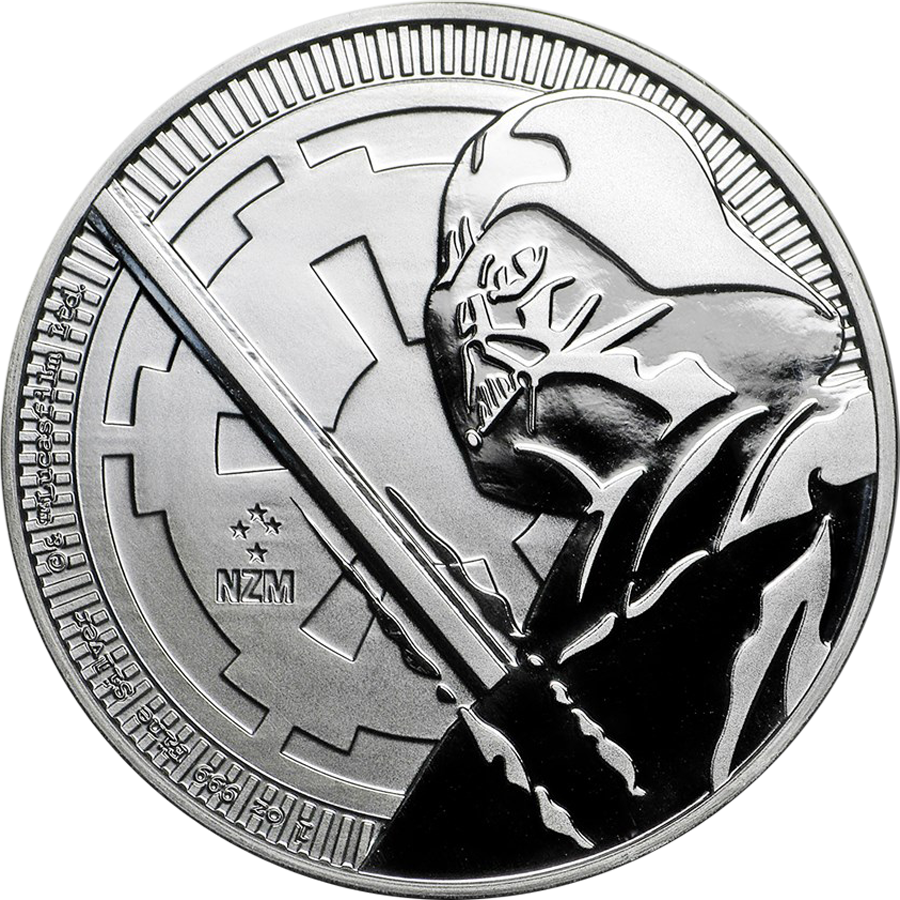 2018 Niue Star Wars Darth Vader Lightsaber 1oz Silver - 2018 Niue Darth Vader (900x900), Png Download