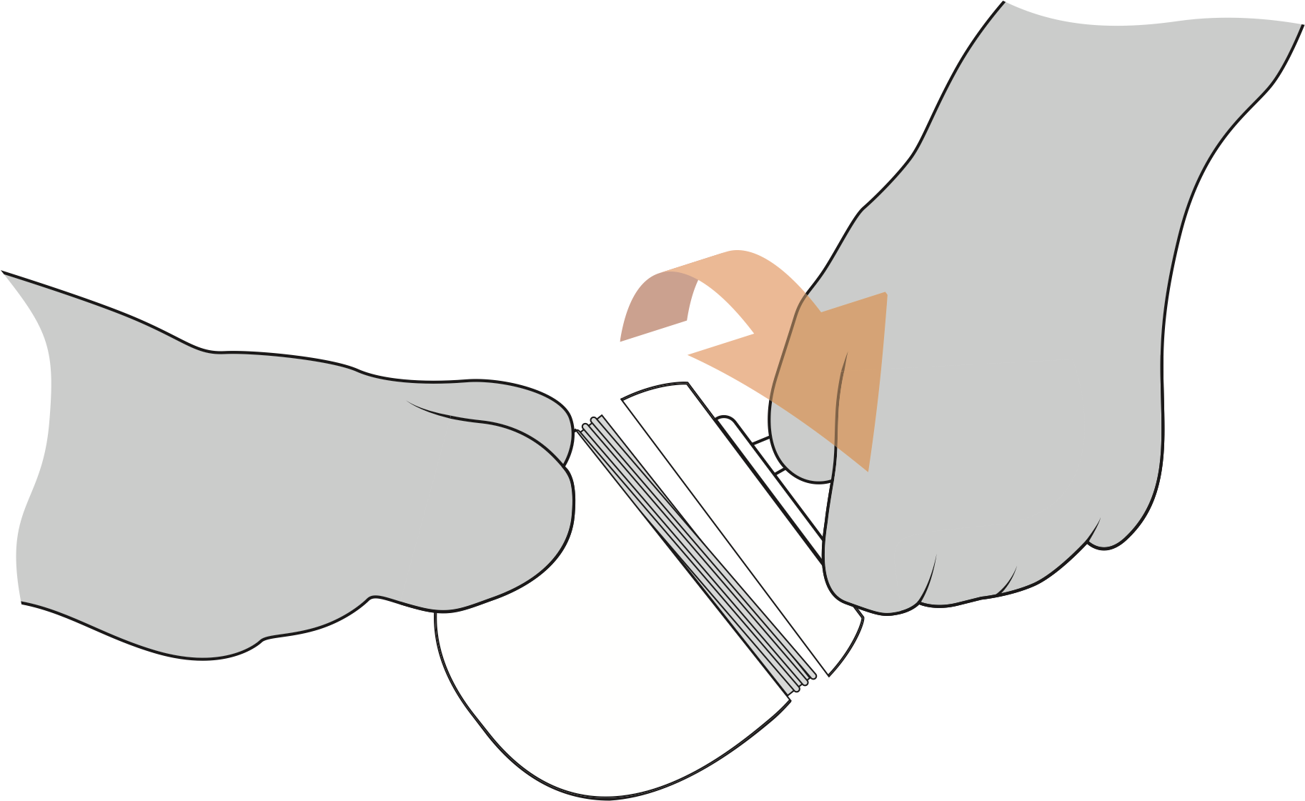 Industrial Design Black And White Drawing Of Hands - Drawing (2550x1650), Png Download