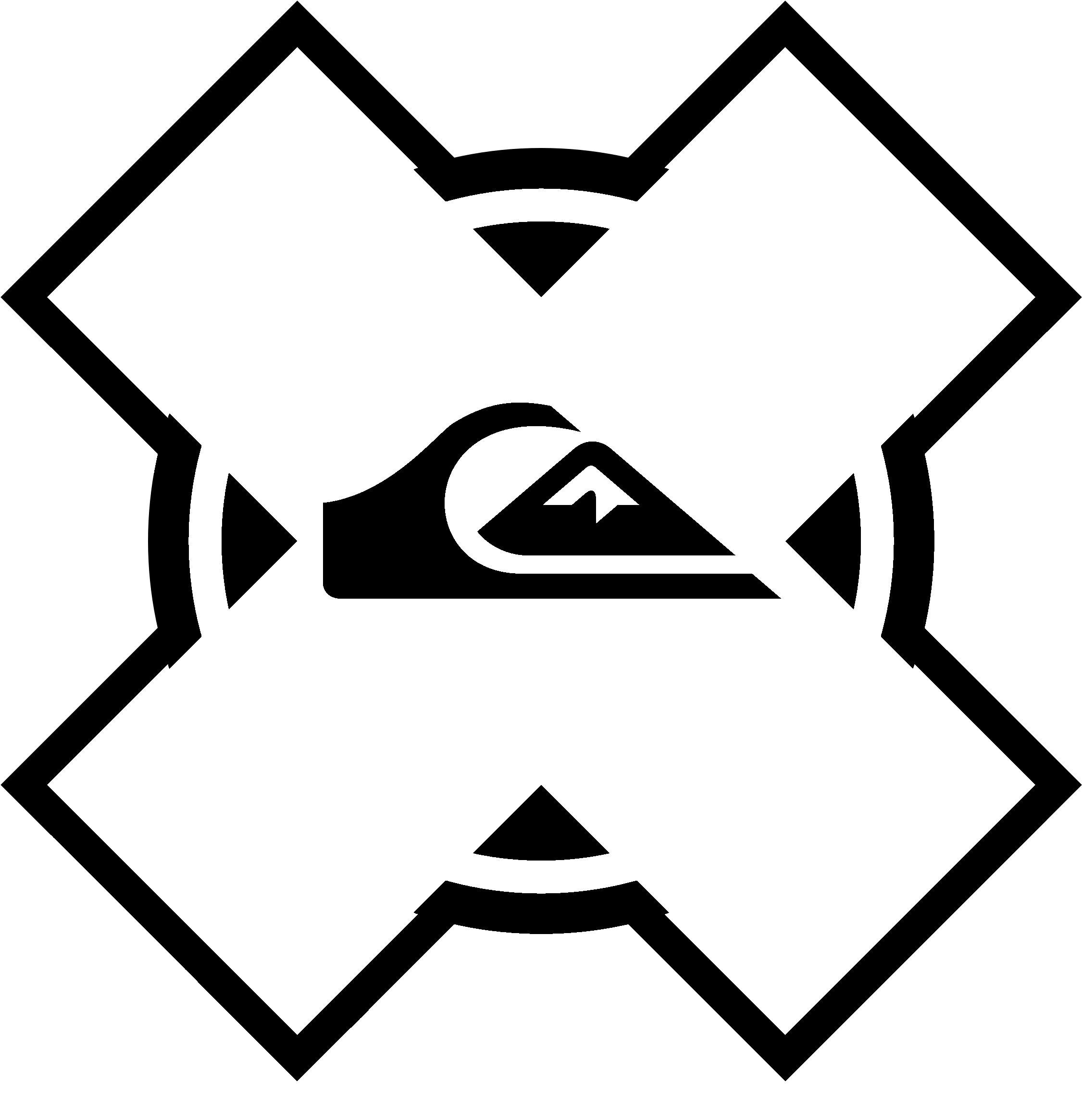 Quiksilver Logo Black And White - Quiksilver (2400x2400), Png Download