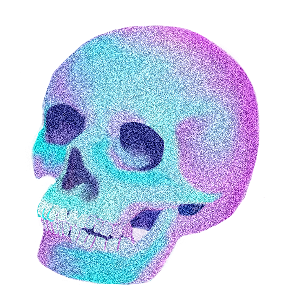 Neon Skull Png (1400x1400), Png Download