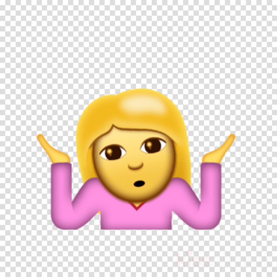 Idk Emoji Clipart Emoji Emoticon Shrug - Don T Know Girl Emoji (900x900), Png Download