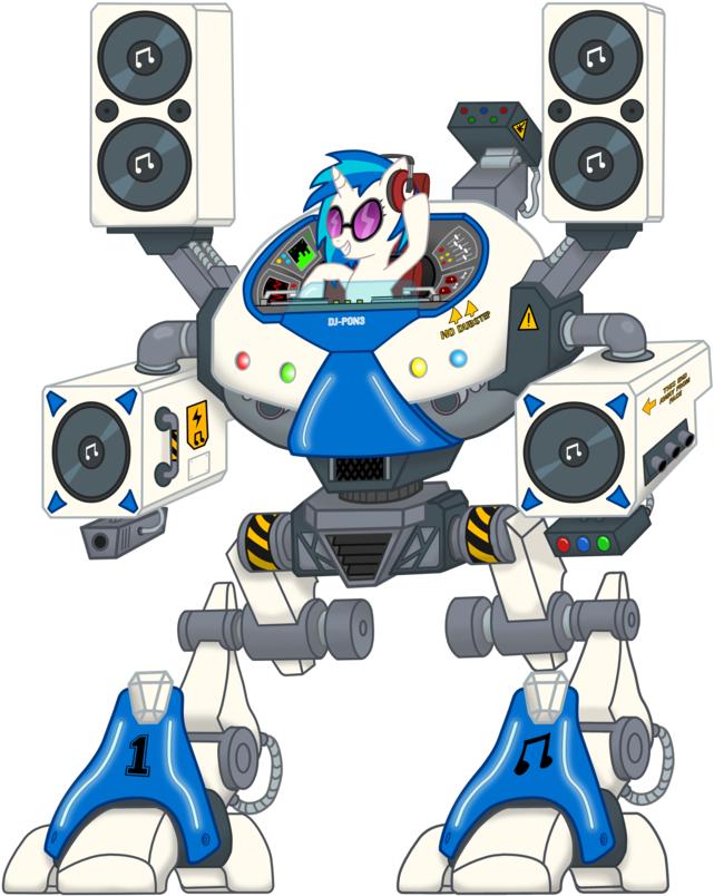 Best Vinyl Scratch Pictures Vinyl Scratch Fri Feb 6 - Vinyl Scratch Bass Cannon Robot (680x908), Png Download