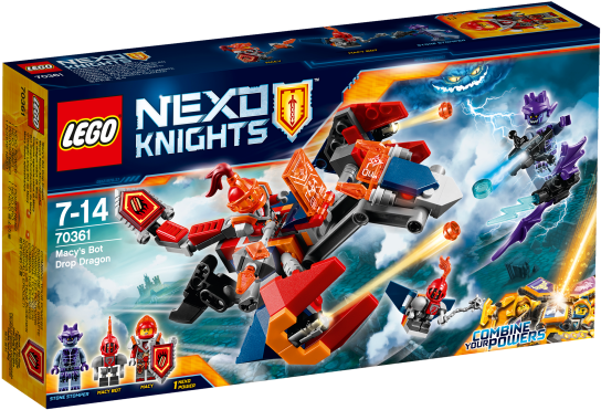 Lego - Lego Nexo Knights Macy Bot Drop Dragon (800x880), Png Download
