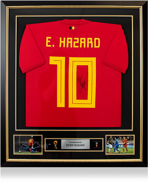 Eden Hazard Official Fifa World Cup Back Signed And - Fifa World Cup Belgium Jersey 2018 (650x665), Png Download