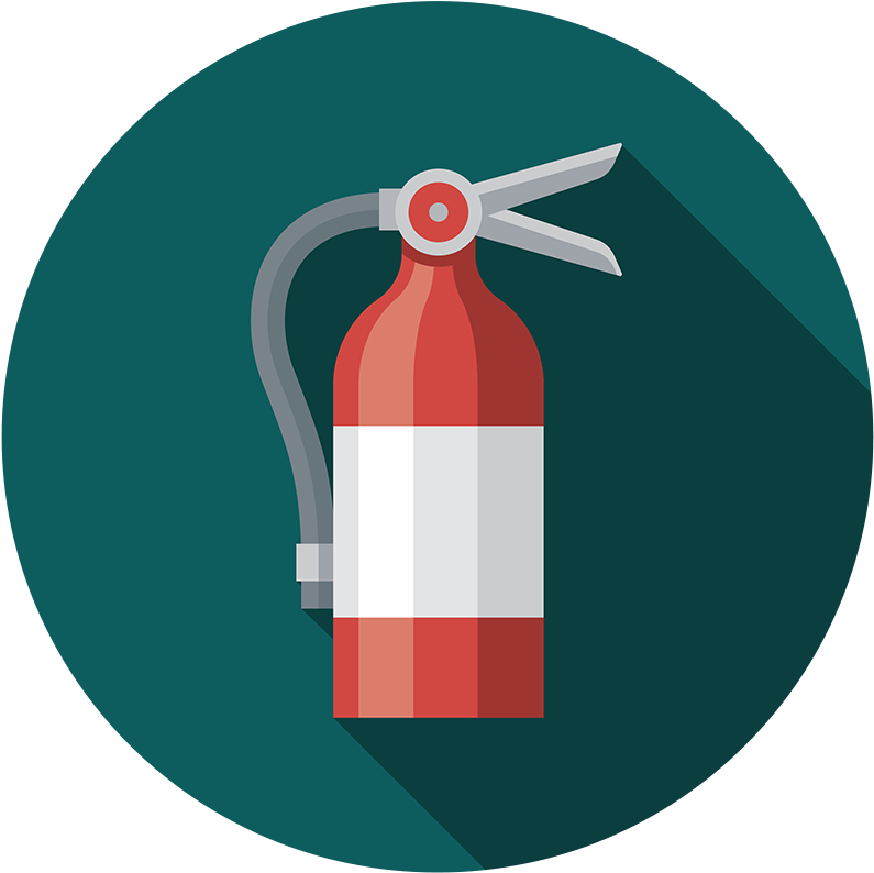 Fire Extinguisher Icon - Flat Design (800x800), Png Download